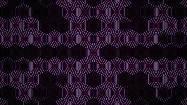 Abstract Neon Hexagon Pattern 4K Motion Background