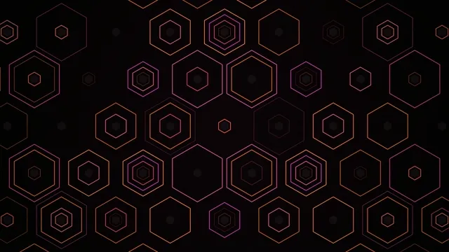Abstract Neon Hexagons 4K Animated Background