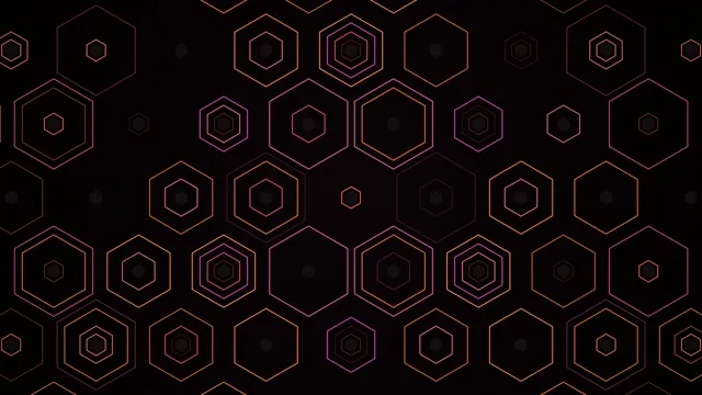 Abstract Neon Hexagons 4K Ultra HD Background