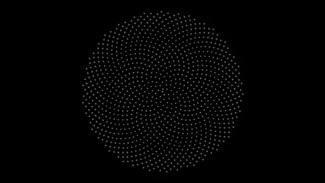 Abstract Particle Plus Symbol Grid Animation
