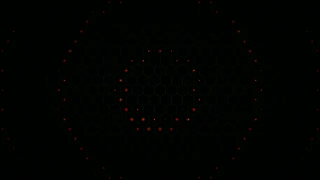 Abstract red hexagon network 4K UHD widescreen background loop