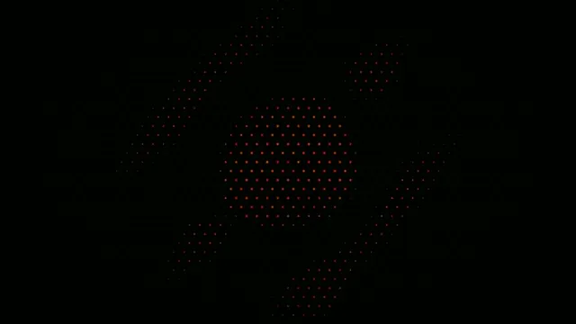 Abstract Red Particle Grid Animation on Black Background