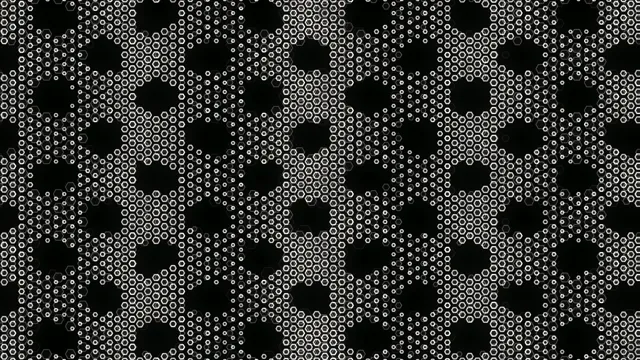Abstract White Circles Pattern on Black Background