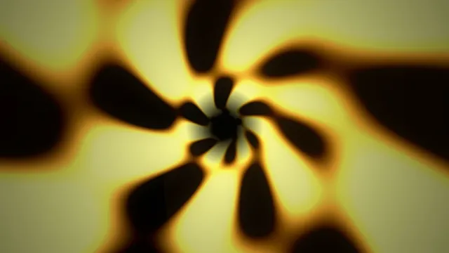 Abstract Yellow Black Iris Diaphragm 4K Motion