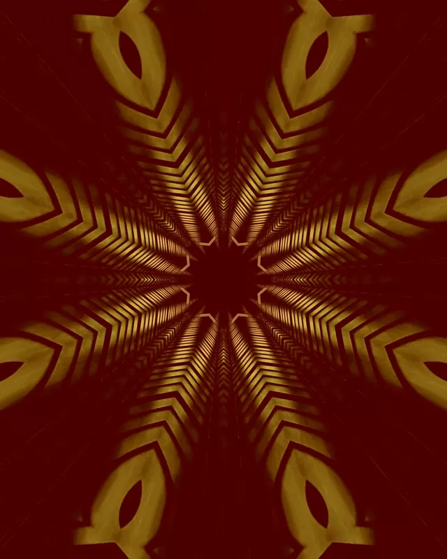 Golden Star Fractal Neon Tunnel VJ Loop 4:5 Instagram 60fps Näytönsäästäjä