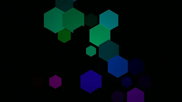 Animated 3D Hexagons Color Gradient Motion Graphics