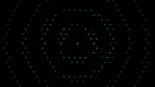 Animated cyan hearts floating on black 4K UHD background loop