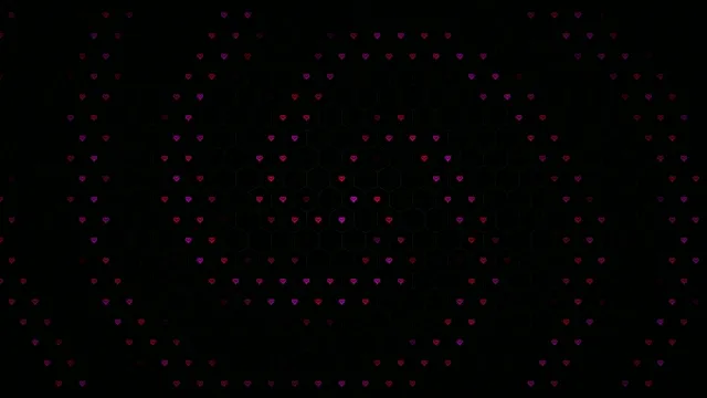 Animated floating hearts 4K UHD widescreen background loop