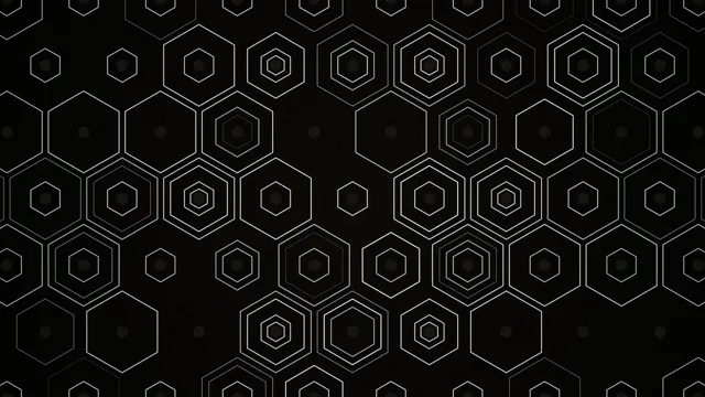 Animated Hexagon Network Pattern - 4K Dark Tech Background