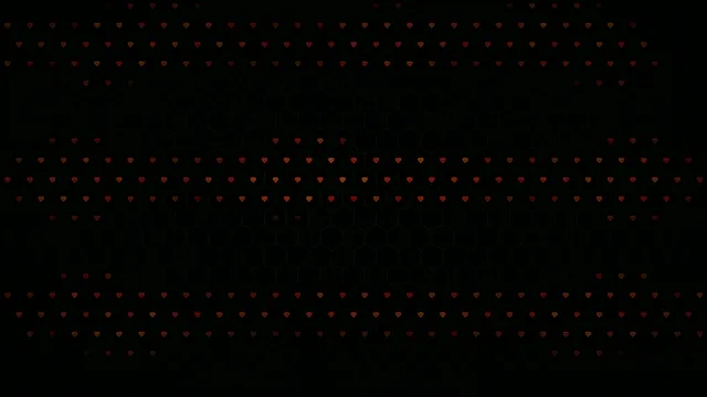 Animated red hearts falling loop 4K UHD widescreen background