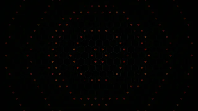 Animated red hearts falling seamless 4K UHD loop background