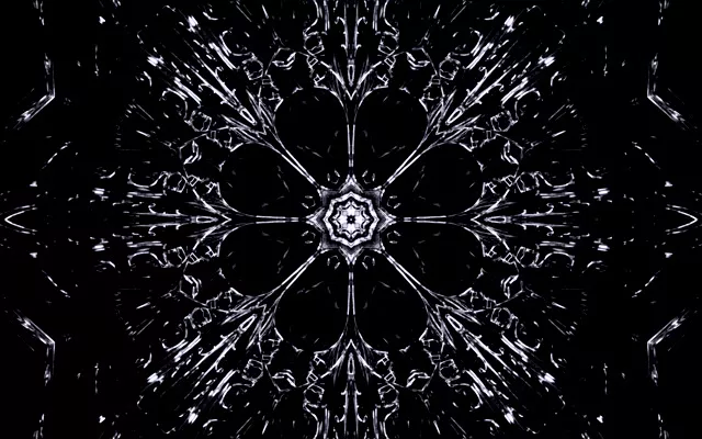 Économiseur d'écran Tunnel Néon Cristal Noir 60fps 16:10 MacBook | VJ Loop