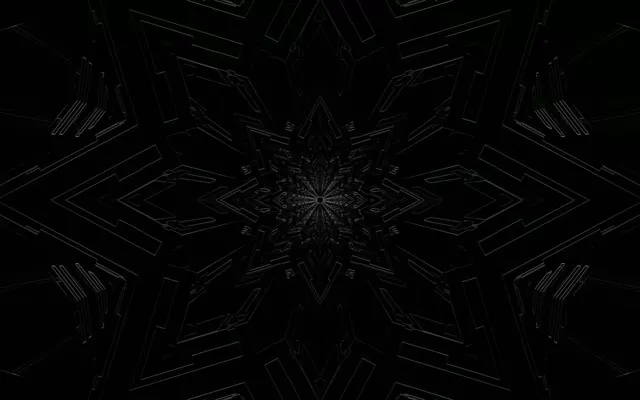 מנהרת ניאון פתית שלג גיאומטרי אפלה Vj Loop 16:10 Macbook 60fps שומר מסך