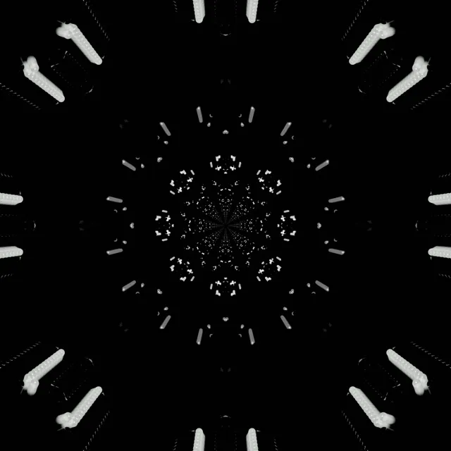 Tunnel ya Neon Fractal Kaleidoscope Burst VJ Loop 1:1 Square 60fps Screensaver