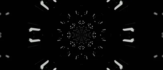 Tunnel ya Neon Fractal Kaleidoscope Burst VJ Loop 21:9 Ultrawide 60fps Hifadhi ya Skrini