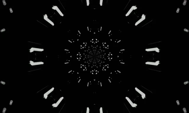 Neon Tonnel Fraktaal Sneeuflok Bars VJLoops 5:3 Wide 60fps Skermbeskurmer