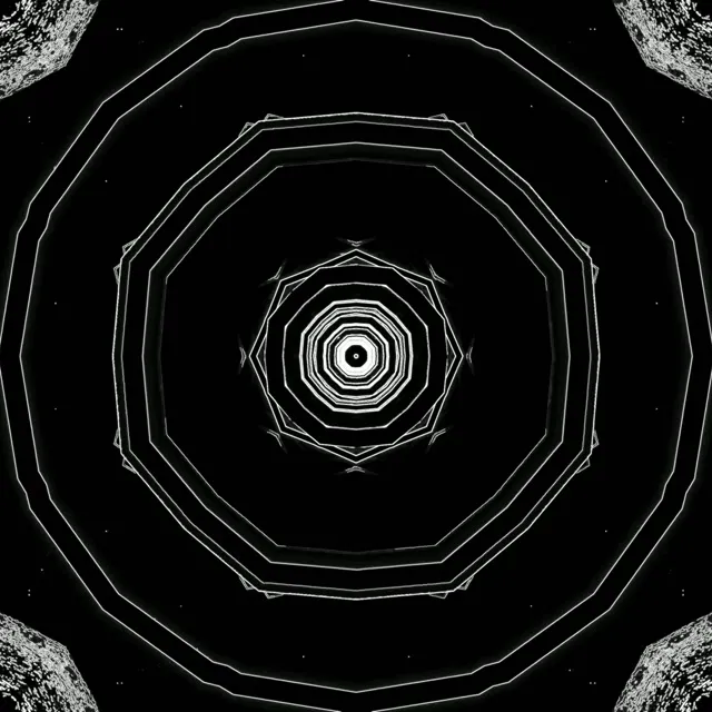 Neontunnel Tiohörning Virvel Skärmsläckare 1:1 Kvadrat 60fps VjLoops