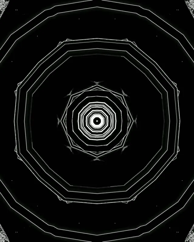 Неонска тунелска Decagon Vortex VJ Loop 4:5 Instagram 60fps Screensaver