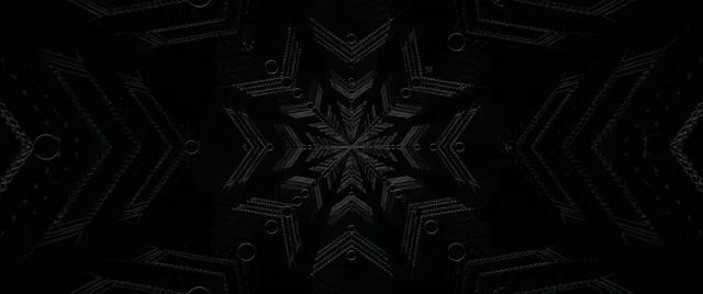 Túnel Neon Fractal Escuro Estrela Caleidoscópio VJ Loop 2.39:1 Cinemascope 60fps Protetor de Tela