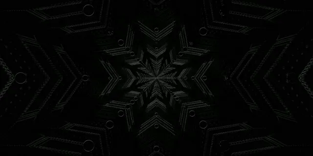 Neon Tunnel Ciemny Fraktal Gwiazda VJ Loop 2:1 Univisium 60fps Screensaver