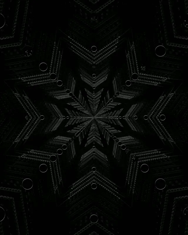 Dark Fractal Star Неон Тунел VJ Loop 4:5 Instagram 60fps Screensaver