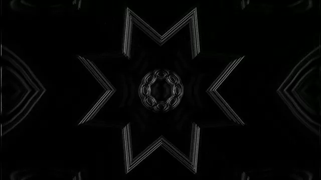 Svart Stjärna Mandala Neontunnel 4K UHD 60fps Skärmsläckare VJ Klipp