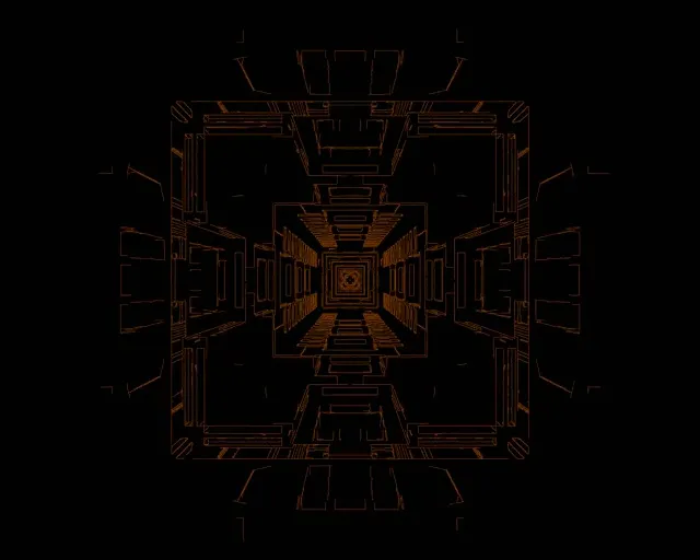 Black White Geometric Tunnel 60fps | Linear Architecture SXGA VJ