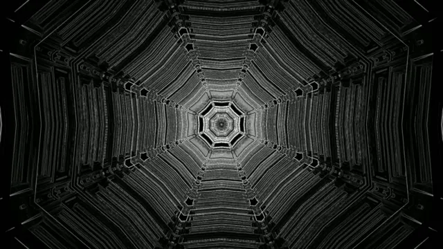 Black White Geometric Tunnel VJ Loop 4K | Mesmerizing