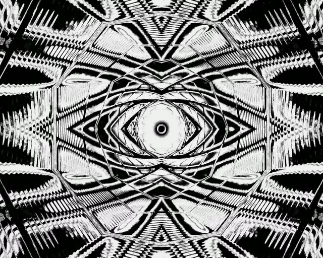 Hầm Neon Đen Trắng Con Mắt 5:4 industrial 60fps Screensaver VJ Loop