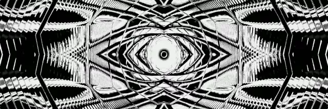 Svart Hvit Neontunnel Øye Skjermsparer 3:1 Trippel Bred 60fps VJ Loop