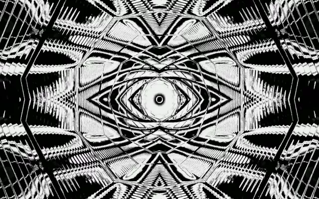 Nyeusi Nyeupe Neon Tunnel Eye Hifadhi Skrini 60fps 16:10 MacBook VJ Loop