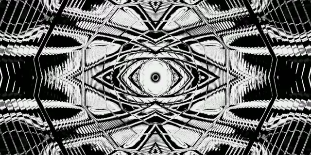 Nyeusi Nyeupe Neon Tunnel Eye Hifadhi Skrini VJ Loop 2:1 Univisium 60fps