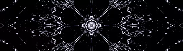 Svart Vit Neon Tunnel Kaleidoskop Skärmsläckare 32:9 Super Ultrawide 60fps VJ Loop