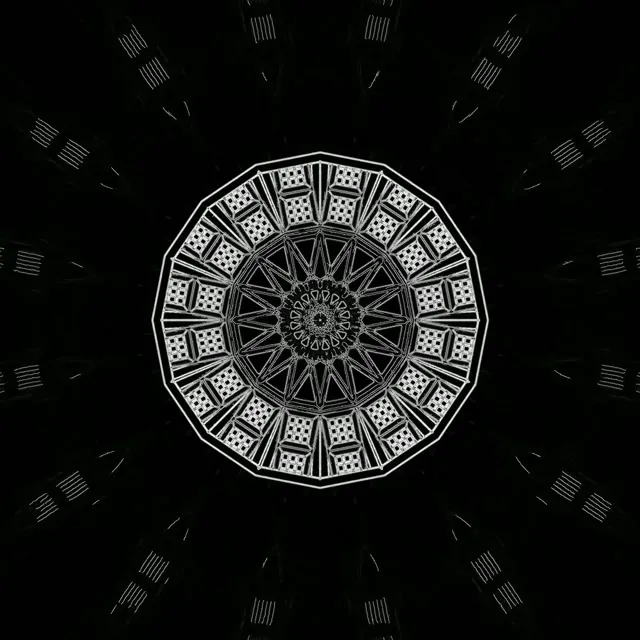 Neon Tunnel Kaleidoscope Mandala Vj Loop 1:1 Square 60fps Screensaver