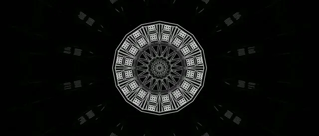 Tunnel Néon Kaléidoscope Mandala VJLoops 21:9 Ultrawide 60fps Économiseur d'écran