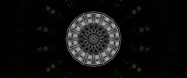 霓虹隧道萬花筒星形曼陀羅 VJ Loop 2.39:1 電影寬螢幕 60fps 螢幕保護程式