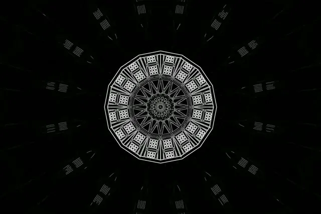 Túnel de Neó Estrella Mandala VJ Loop 3:2 Surface 60fps Estalvi de Pantalla