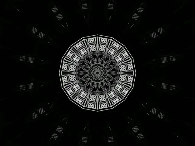 Neon Tunnel Kaleidoscope Mandala Vj Loop 4:3 Classic 60fps Screensaver