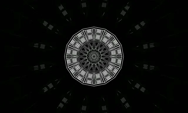 Neon Tunnel Kaleidoscope Mandala VJ Loop 5:3 Wide 60fps Screensaver