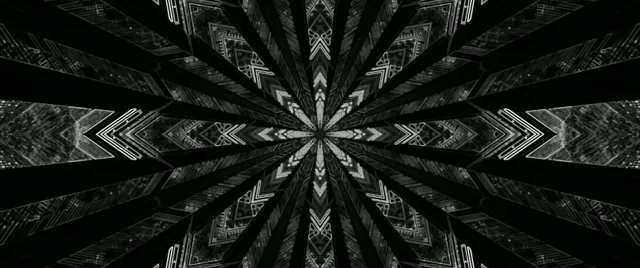 Swart & Wit Neon Tonnel Sluimerskerm 2.39:1 Cinemascope 60fps VJLoops