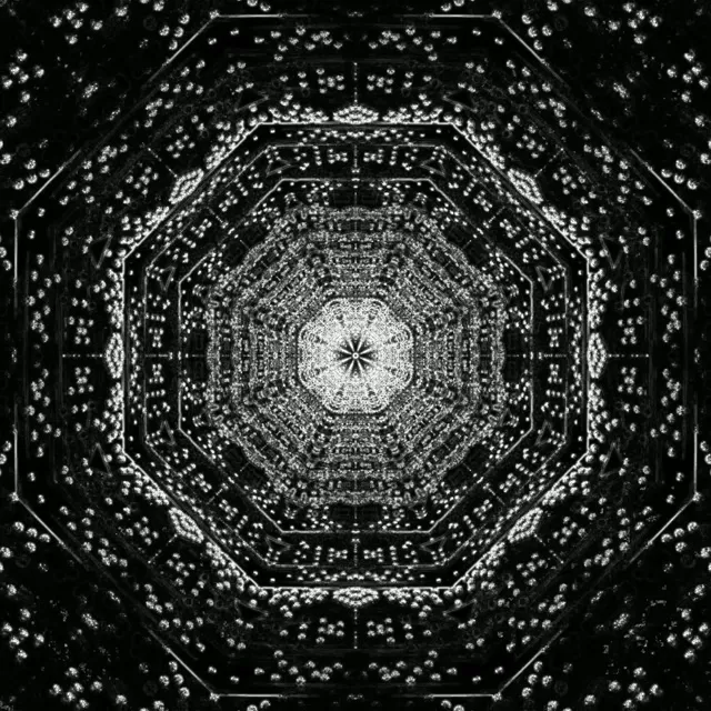 Neónový tunel fraktálny osemuholníkový vortex | VJ Loop | 1:1 štvorcový | 60fps šetrič obrazovky