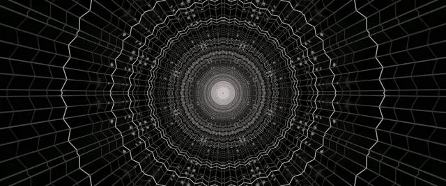 تونل نئون تار عنکبوتی گردابی VJ Loop 2.39:1 Cinemascope 60fps محافظ صفحه