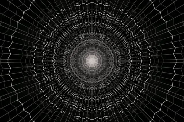 Neon Τούνελ Ιστός Αράχνης Στρόβιλο VJ Loop 3:2 Surface 60fps Προφύλαξη Οθόνης