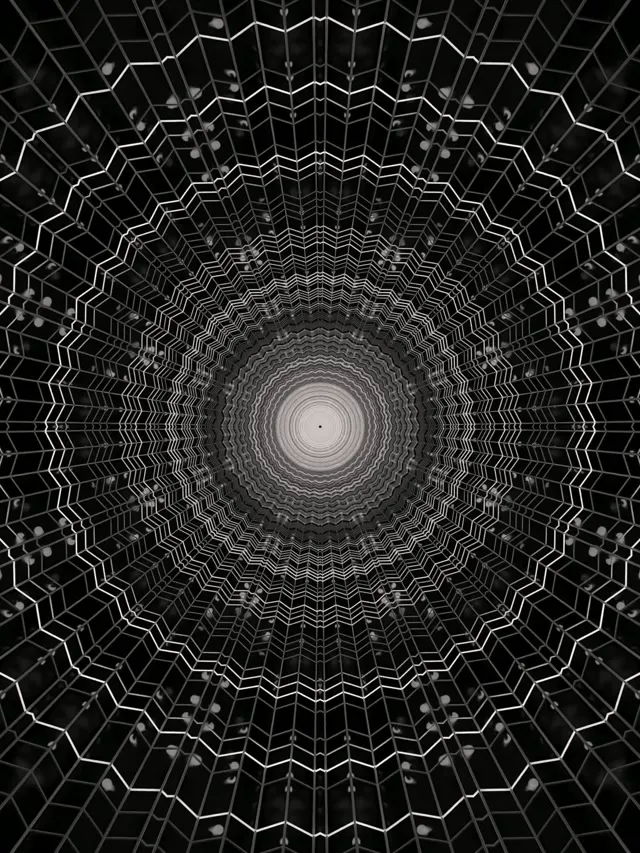 Neon Alagút Pókháló Örvény VJ Loop 3:4 iPad Álló 60fps Képernyővédő