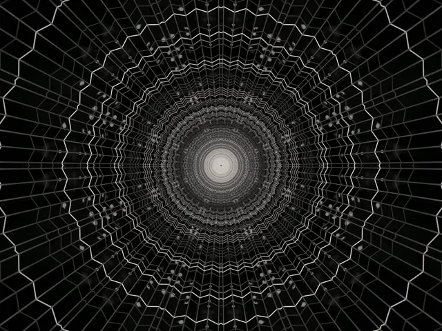 Túnel Neón Vórtice Tela de Araña VJ Loop 4:3 Clásico 60fps Protector de Pantalla