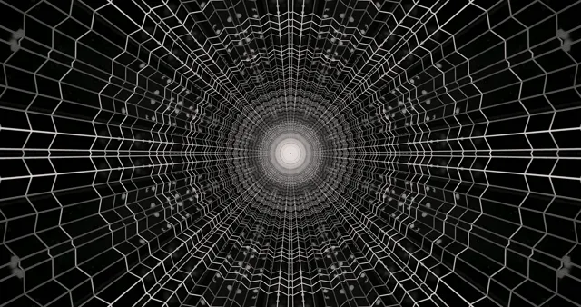 Crno Beli Neon Tunel Čuvar Ekrana 4K UHD 60fps VJ Loop