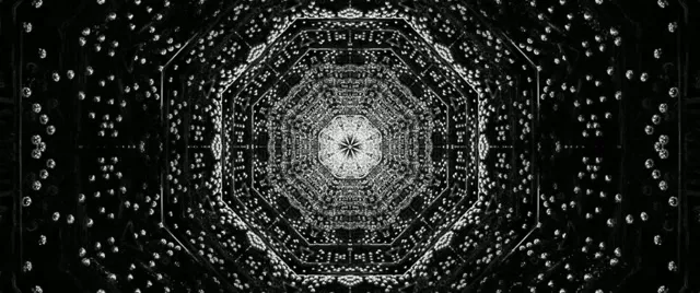 Neonowy Tunel Ośmiokątny Fraktalny VJ Loop 2.39:1 Cinemascope 60fps Wygaszacz