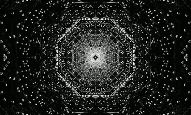 Fraktaal Agthoek Neon Tonnel VJLoops 60fps 5:3 Wide Skermbeskurmer