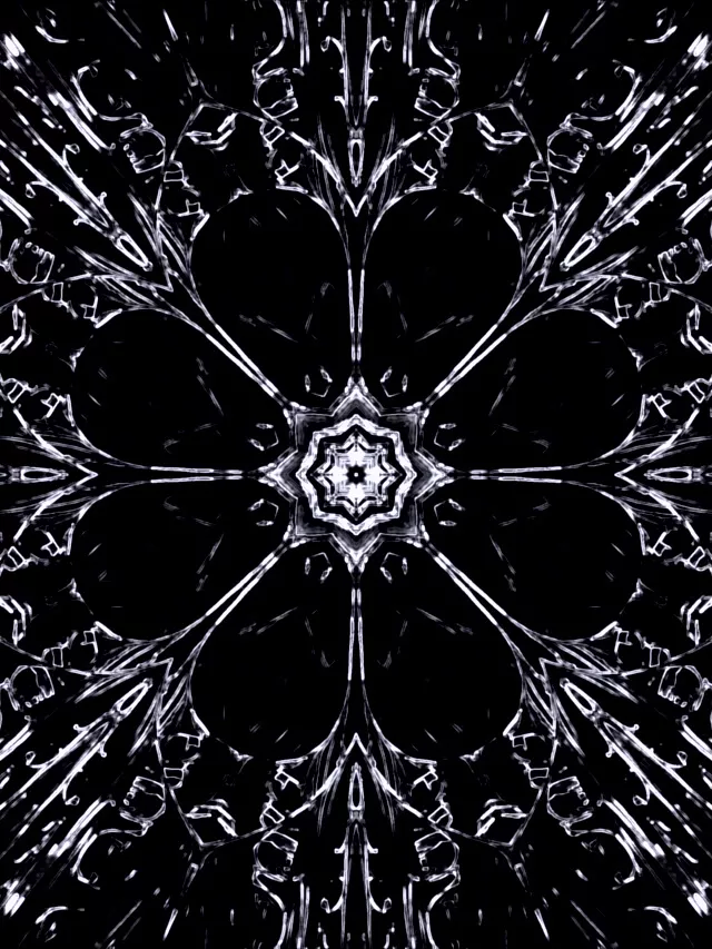 نفق النيون الأسود الأبيض ندفة الثلج شاشة توقف 3:4 آيباد بورتريه 60fps VJ Loop