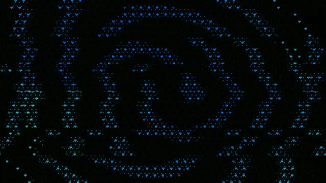 Blue Heart Particles Digital Love Animation 4K